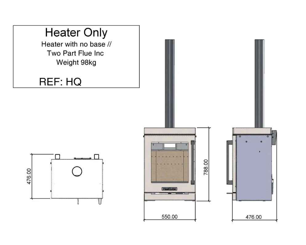 BBQube HeatQube Outdoor Wood Burning Stove