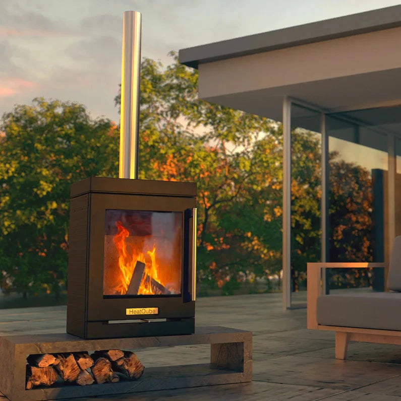 BBQube HeatQube Outdoor Wood Burning Stove