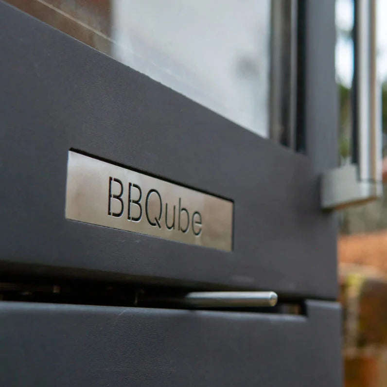 BBQube Outdoor Grill and Heater with Table & Log Store