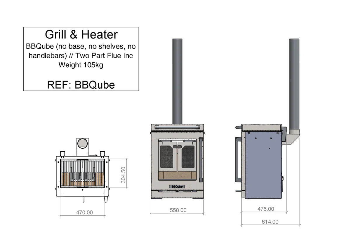 BBQube Outdoor Grill/Barbecue and Heater