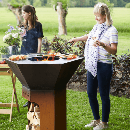 Barbecook Nestor Original corten steel wood barbecue cooking