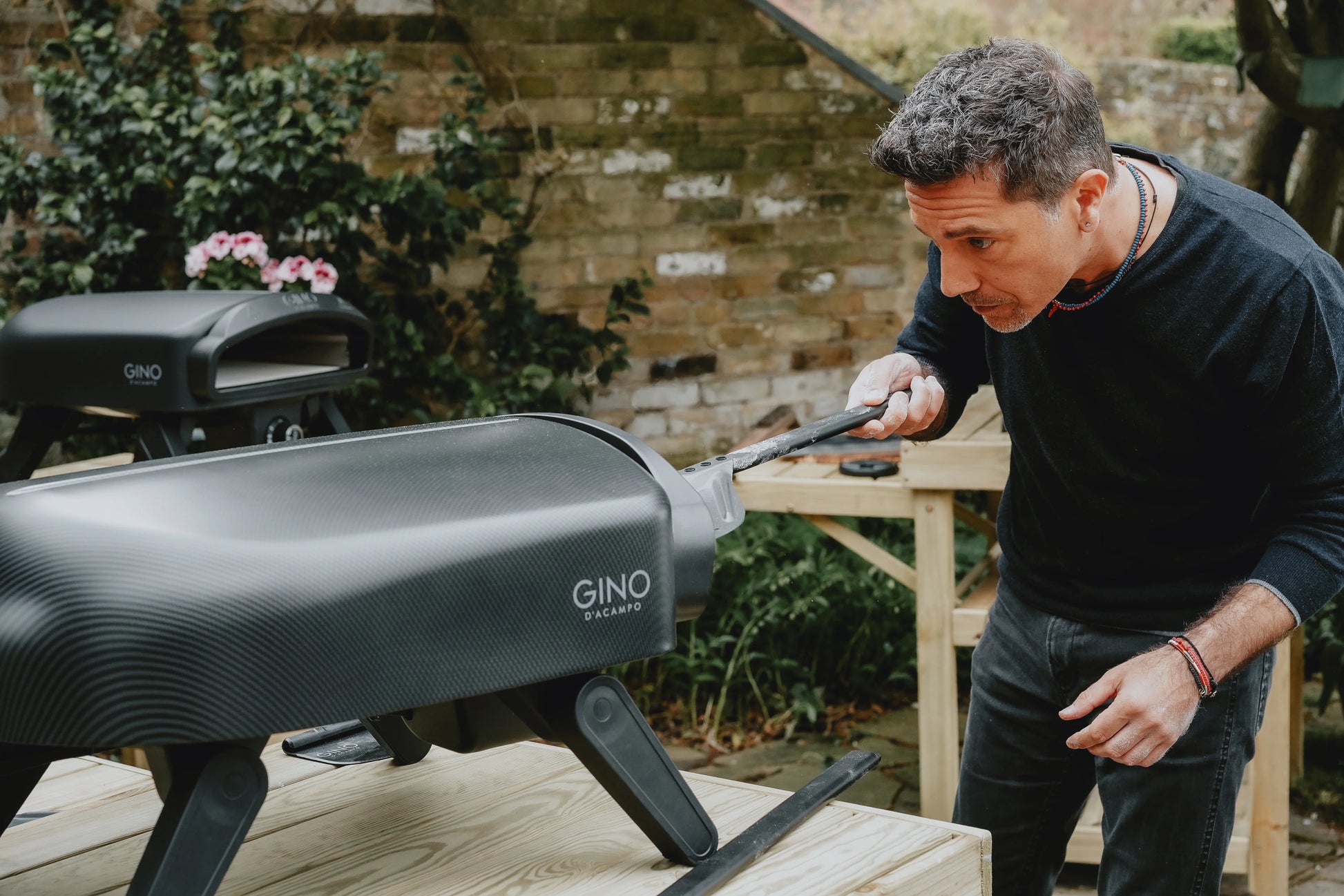 Gino D’Acampo Carbonio 14 Gas Fired Pizza Oven Carbon Fibre Effect - Luxury Equipment Online