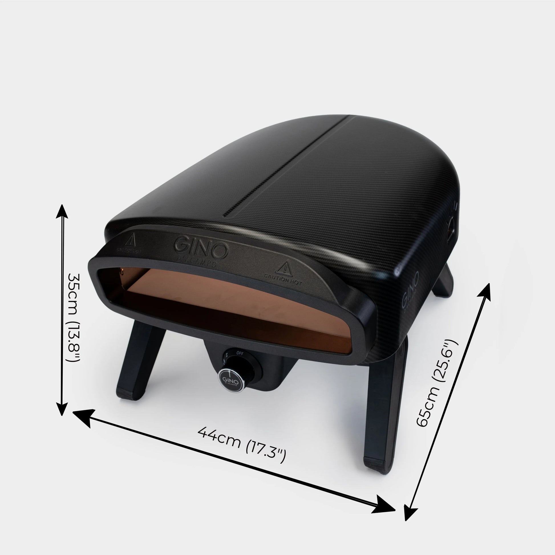 Gino D’Acampo Carbonio 14 Gas Fired Pizza Oven Carbon Fibre Effect - Luxury Equipment Online