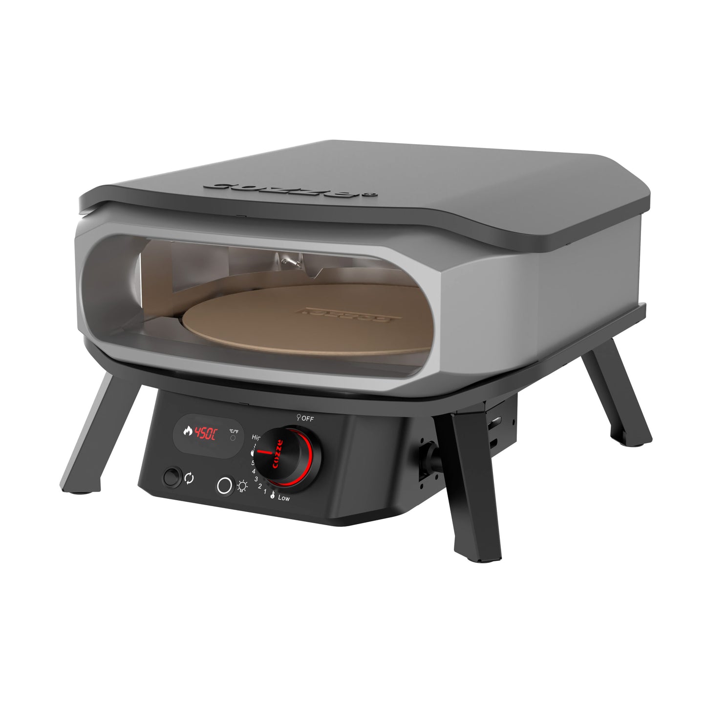 Cozze 13″ Pizza oven PREMIUM ROTATE, Gas side