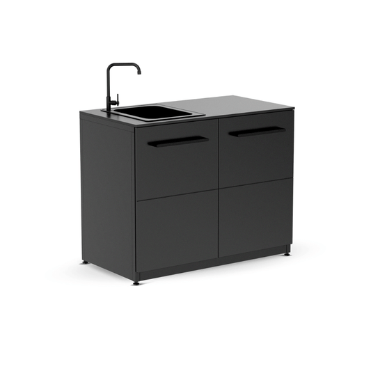 Cozze® Elements Outdoor Kitchen 110 – Sink Module with Worktop side