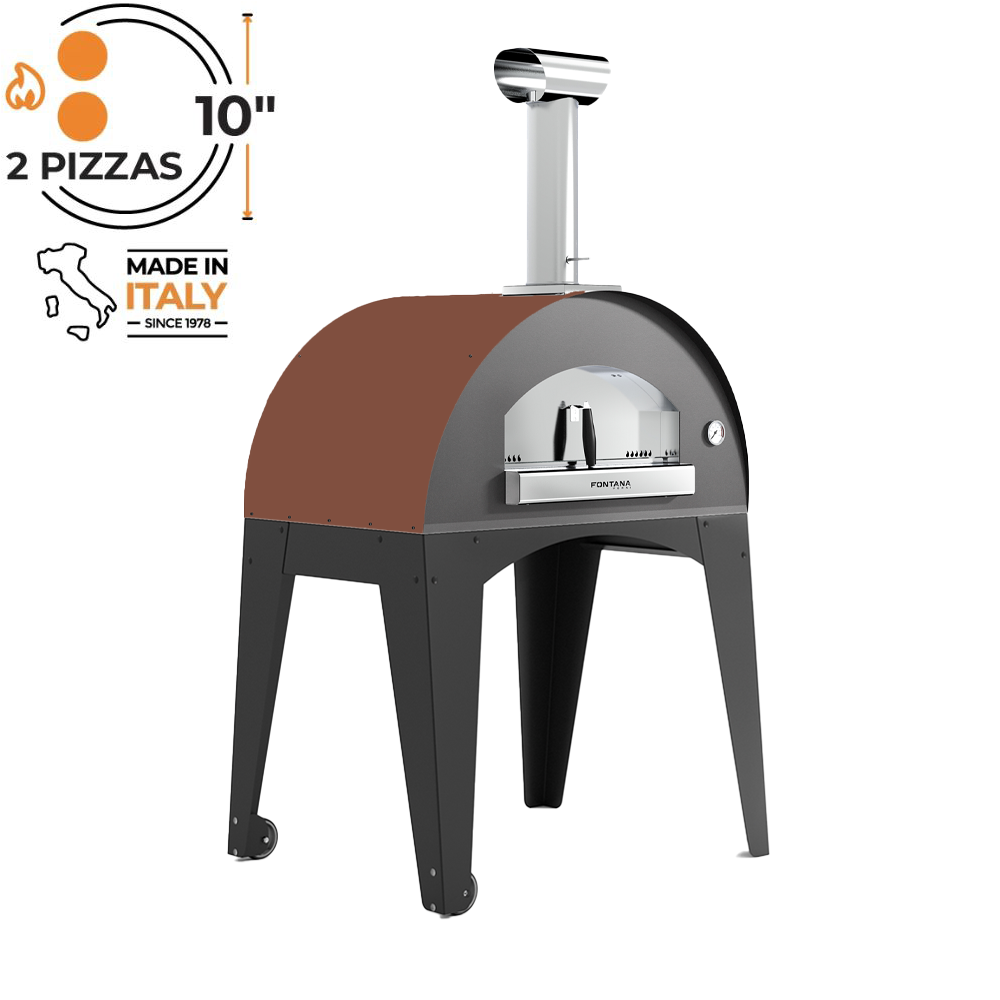 Fontana Lorenzo Rosso Build In Wood Pizza Oven