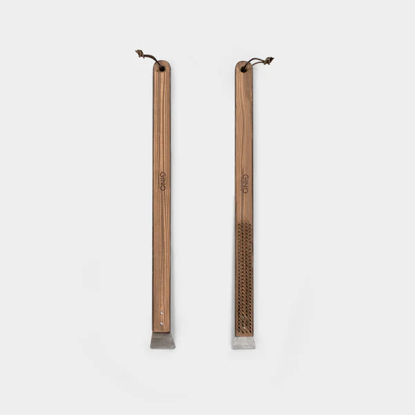 Gino D’Acampo Pizza Stone & BBQ Wire Cleaning Brush With Scraper - Luxury Equipment Online