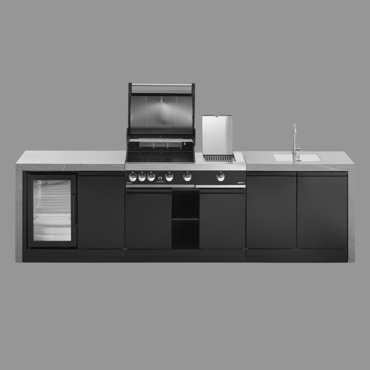 GrandPro Outdoor Kitchen 299 Water Fall Series Premium G4 & Side Burner