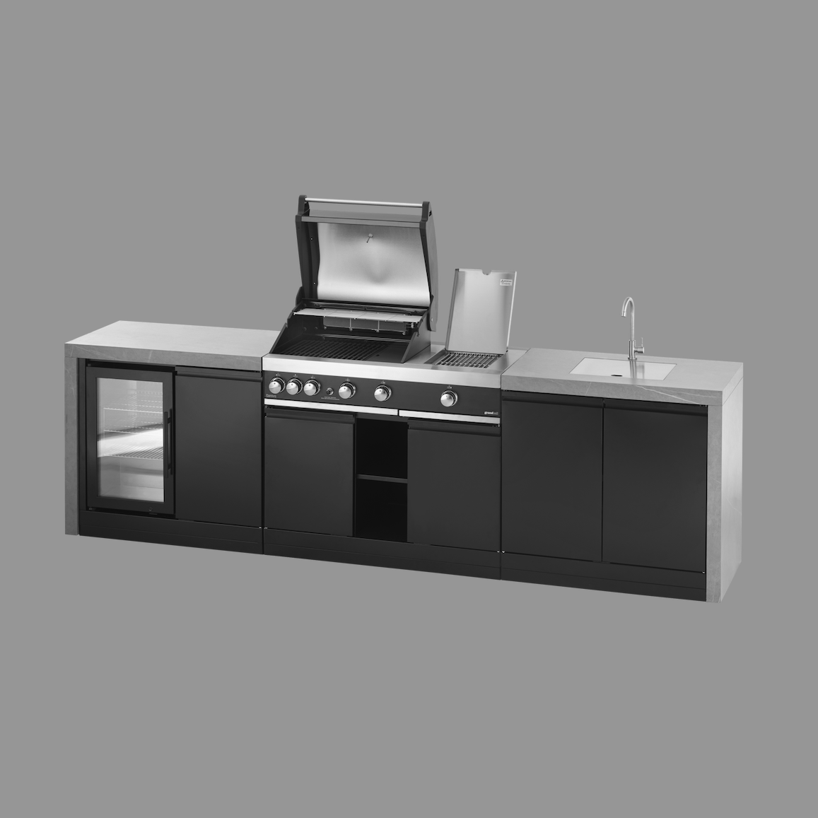 GrandPro Outdoor Kitchen 299 Water Fall Series Premium G4 & Side Burner