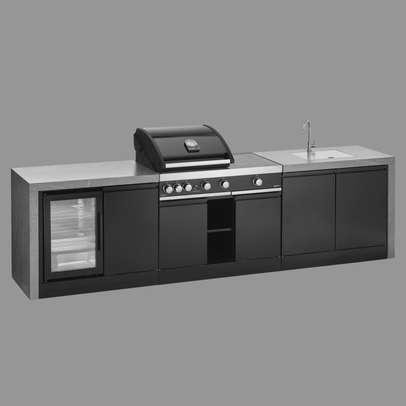 GrandPro Outdoor Kitchen 299 Water Fall Series Premium G4 & Side Burner