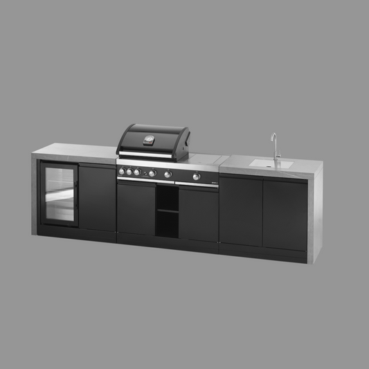 GrandPro Outdoor Kitchen 299 Water Fall Series Premium G4 & Side Burner