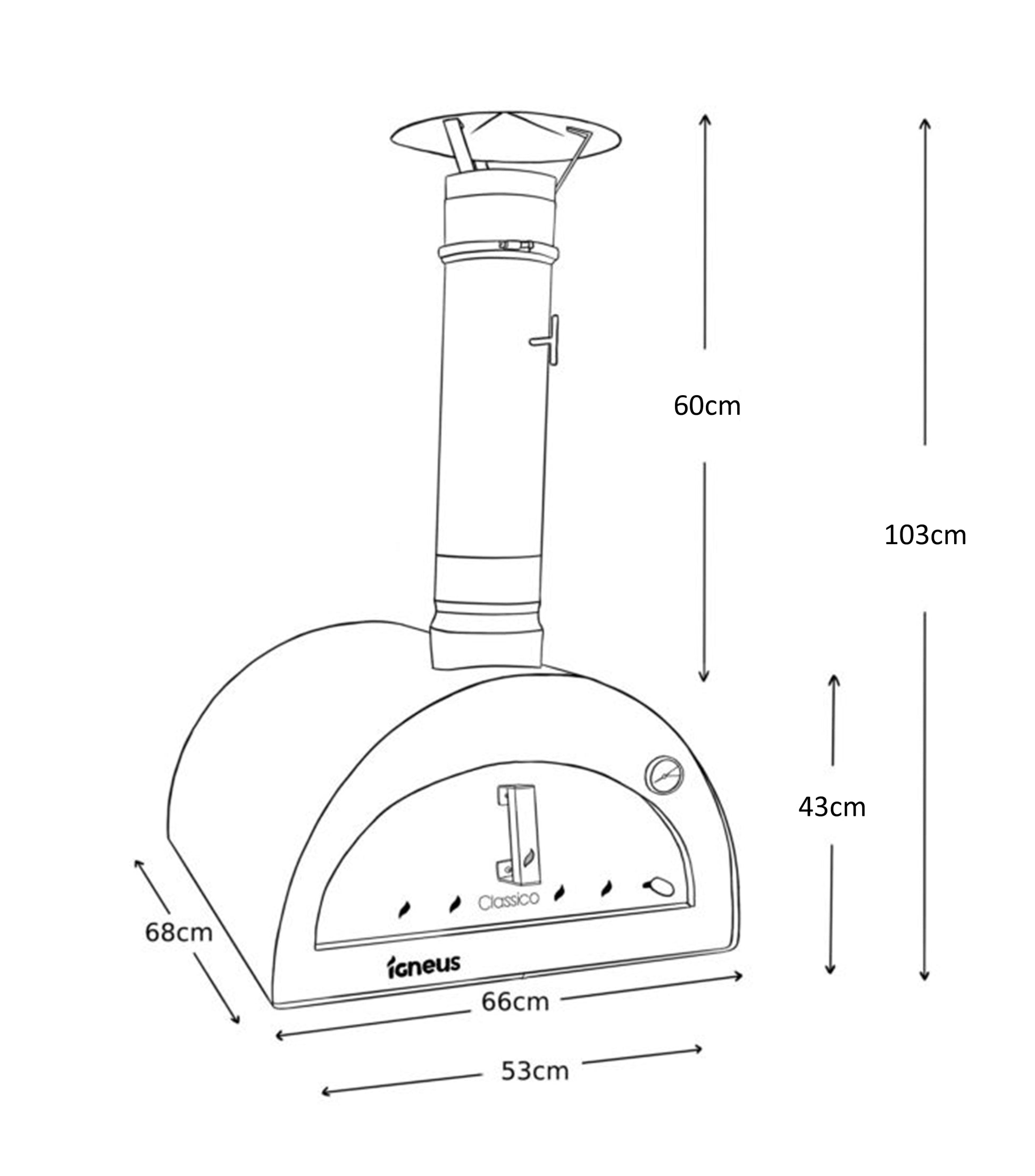 Igneus Classico Wood Fired Pizza Oven - Luxury Equipment Online