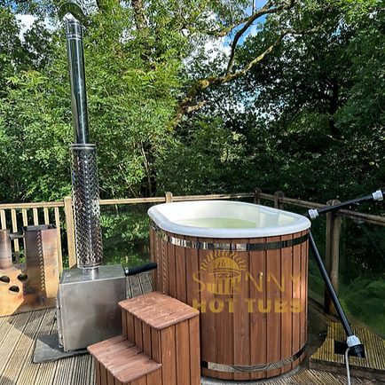 Sunny Hottubs FIiberglass Wooden Hot Tub 2 Seater Luxequipmentonline