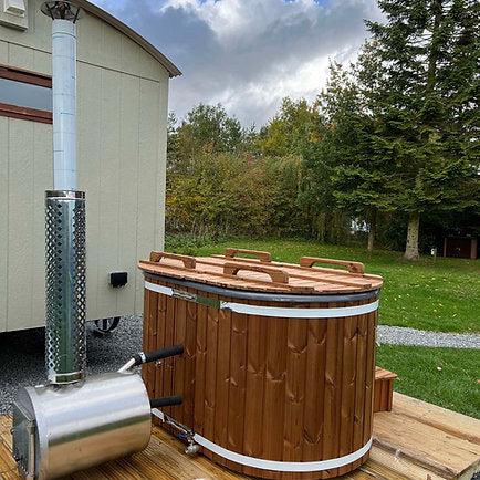 Sunny Hottubs FIiberglass Wooden Hot Tub 2 Seater Luxequipmentonline