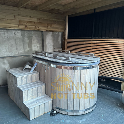 Sunny Hottubs FIiberglass Wooden Hot Tub 2 Seater Luxequipmentonline