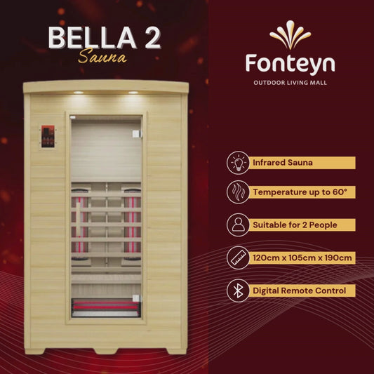 Fonteyn Bella 2 Infrared Sauna – Premium Wellness for Two
