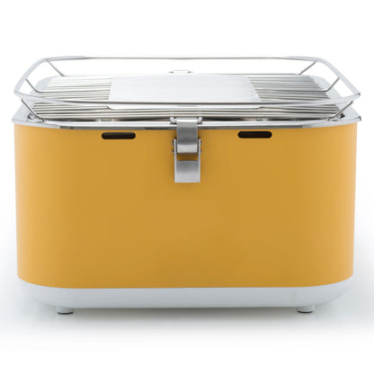 Barbecook Carlo charcoal table grill Sunshine Yellow 44x33x21cm back