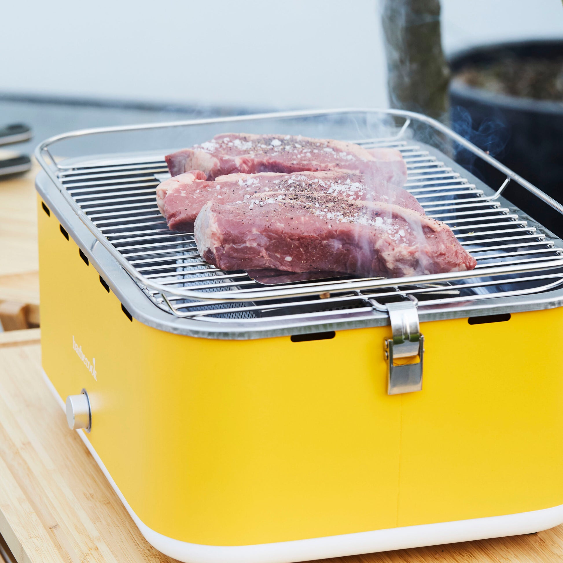 Barbecook Carlo charcoal table grill Sunshine Yellow 44x33x21cm meat
