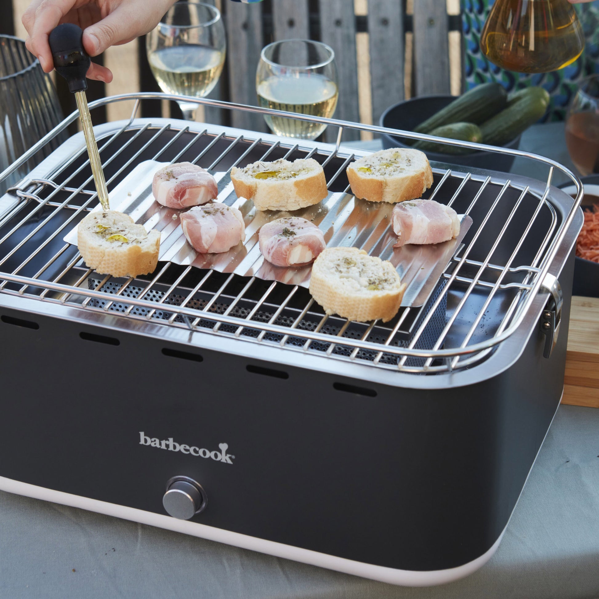Barbecook Carlo charcoal table grill Urban Grey 44x33x21cm grill