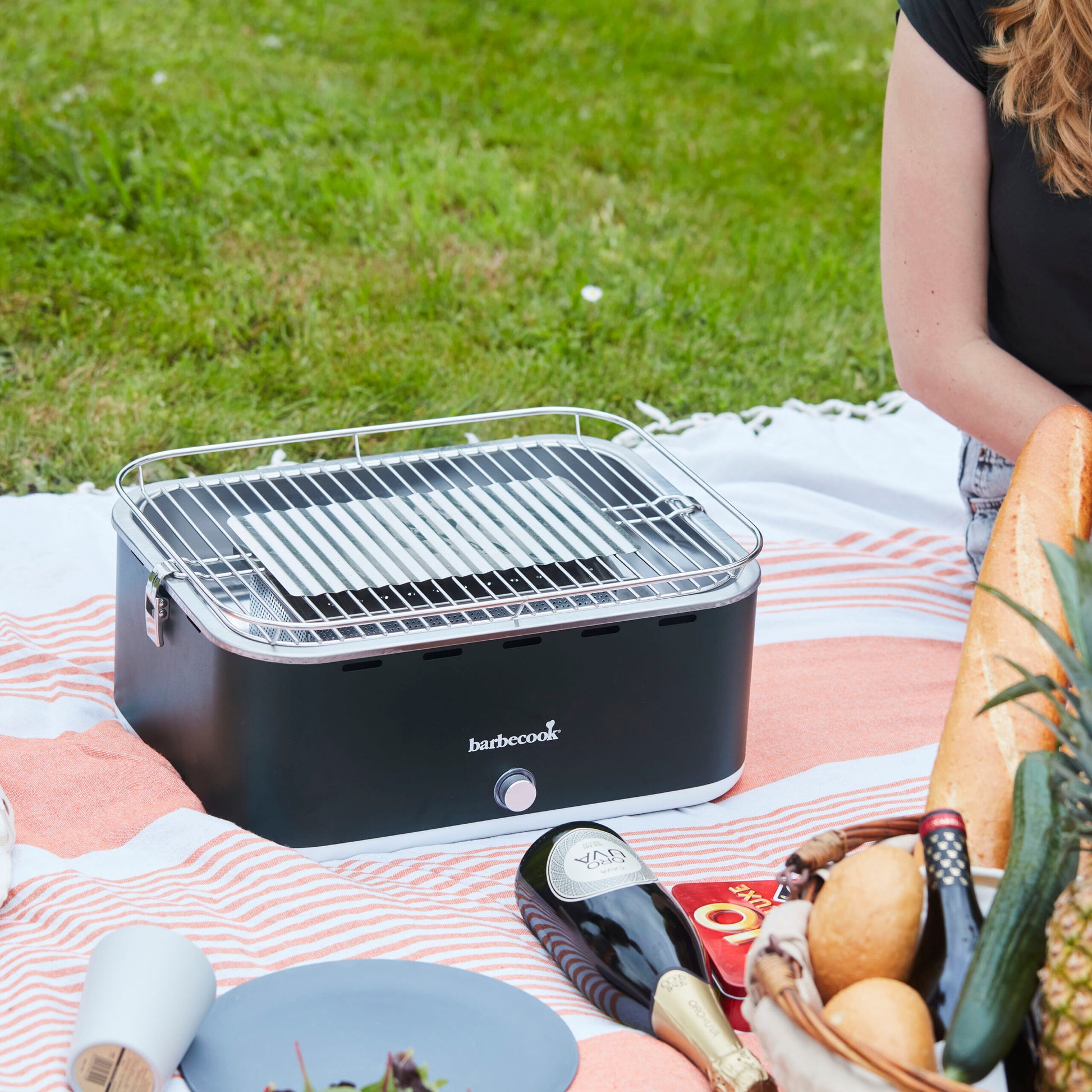 Barbecook Carlo charcoal table grill Urban Grey 44x33x21cm outdoor