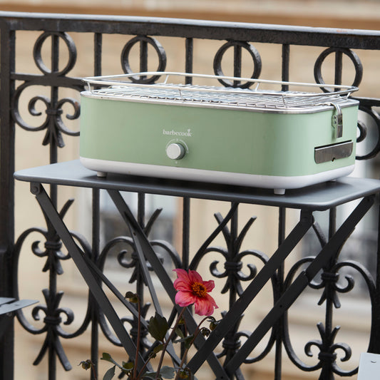  Barbecook E-Carlo electric table grill Paris Green 42.5x33x16.5cm angular view