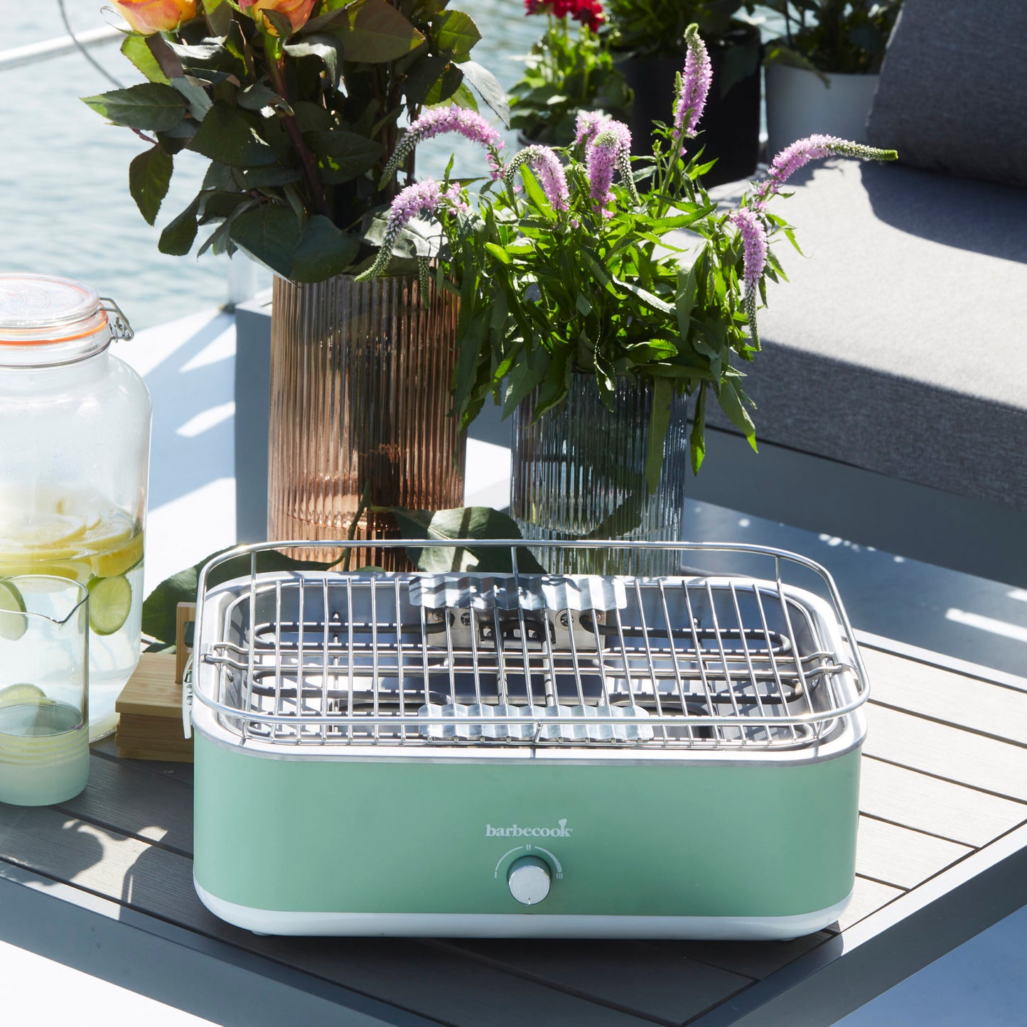  Barbecook E-Carlo electric table grill Paris Green 42.5x33x16.5cm table top