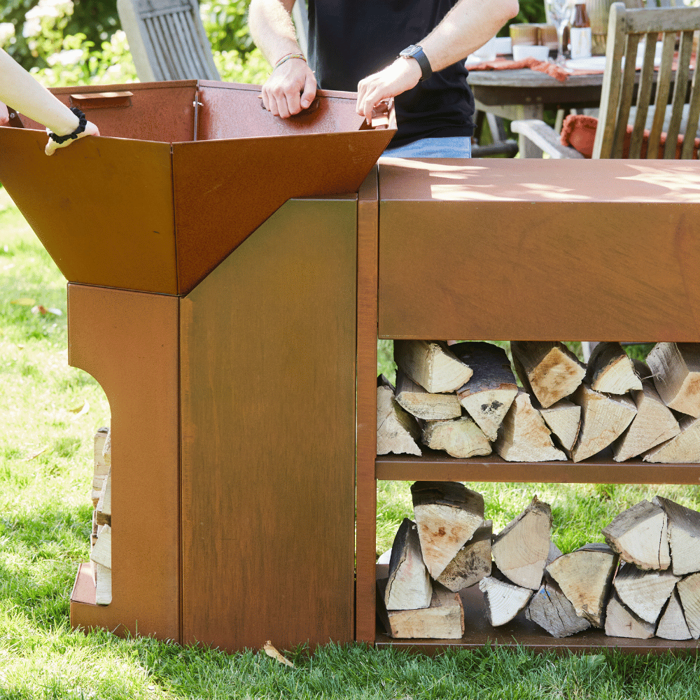 Barbecook Nestor Adapter made of corten steel with cook base