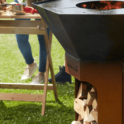 Barbecook Nestor Original corten steel wood barbecue burning