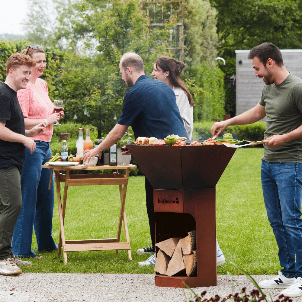 Barbecook Nestor Original corten steel wood barbecue for barbecue party