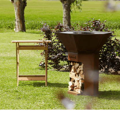 Barbecook Nestor Original corten steel wood barbecue with table
