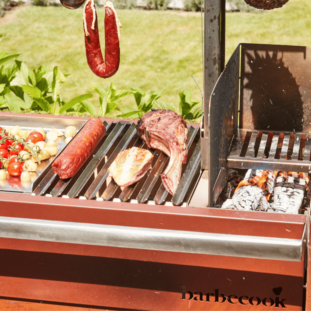 Barbecook Pedro Asado in Corten and Stainless Steel cooking