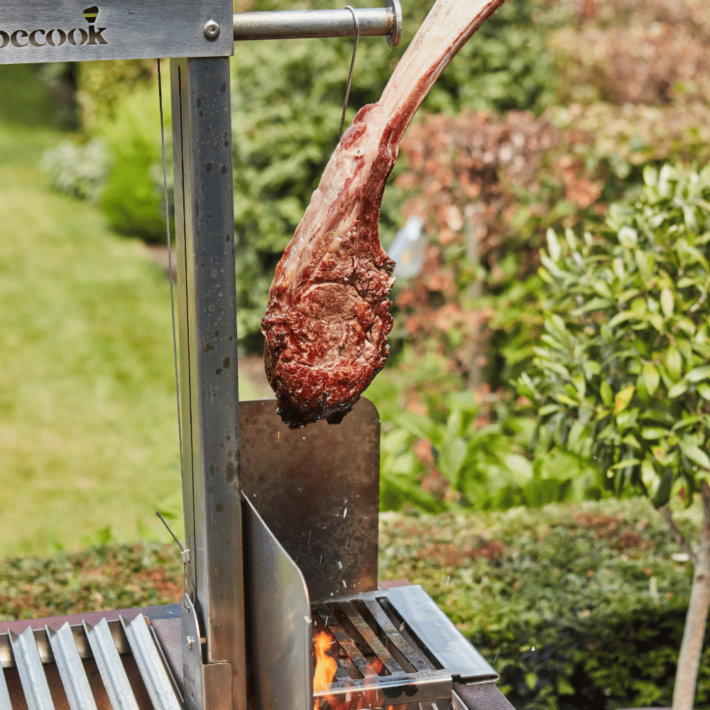 Barbecook Pedro Asado in Corten and Stainless Steel meat