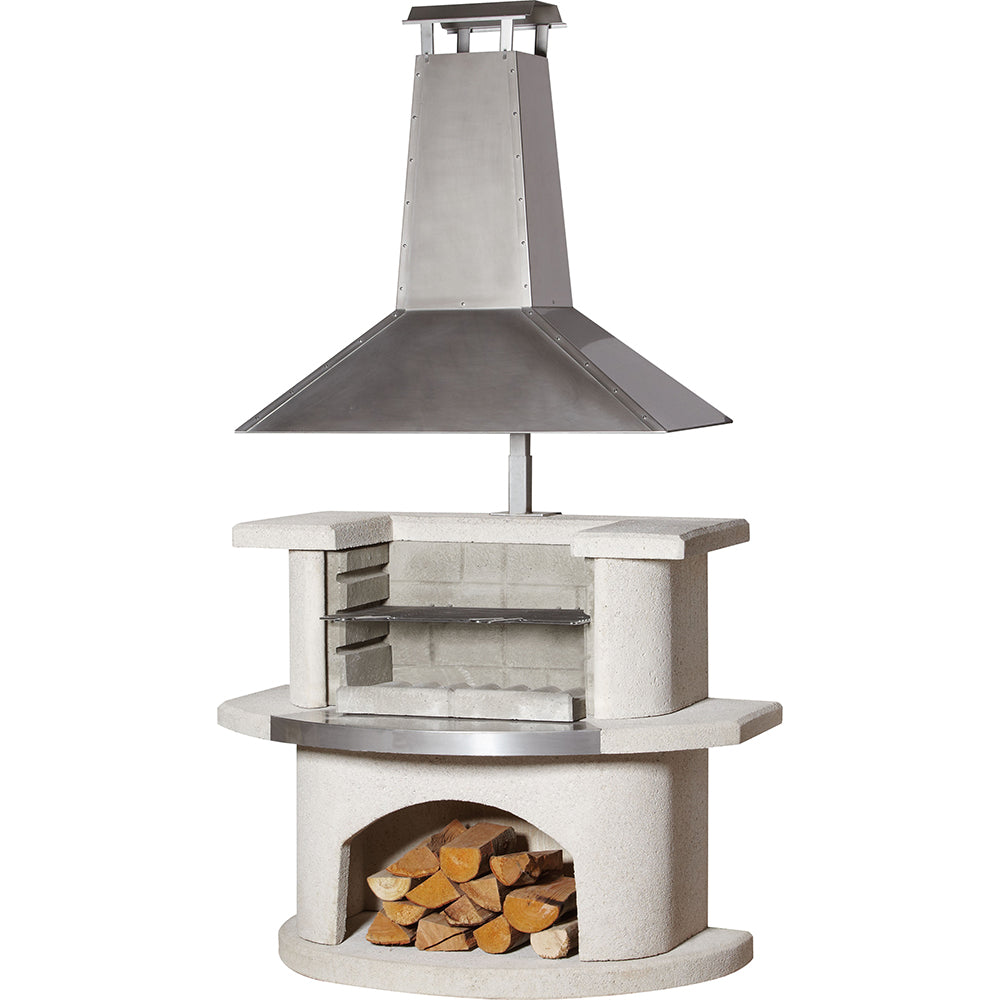 Buschbeck Venedig Masonry Barbecue with Stainless Steel Hood
