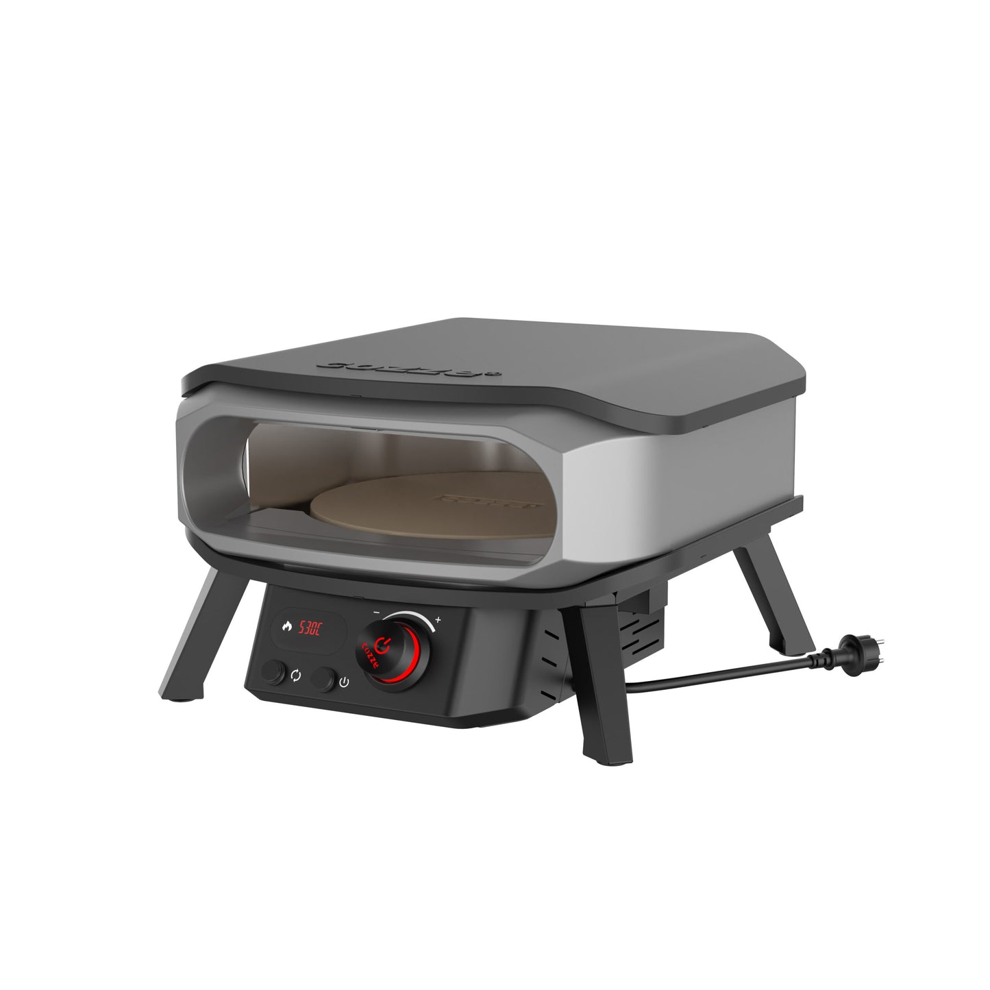 Cozze 13″ Electric Pizza oven PREMIUM ROTATE, 230V angular