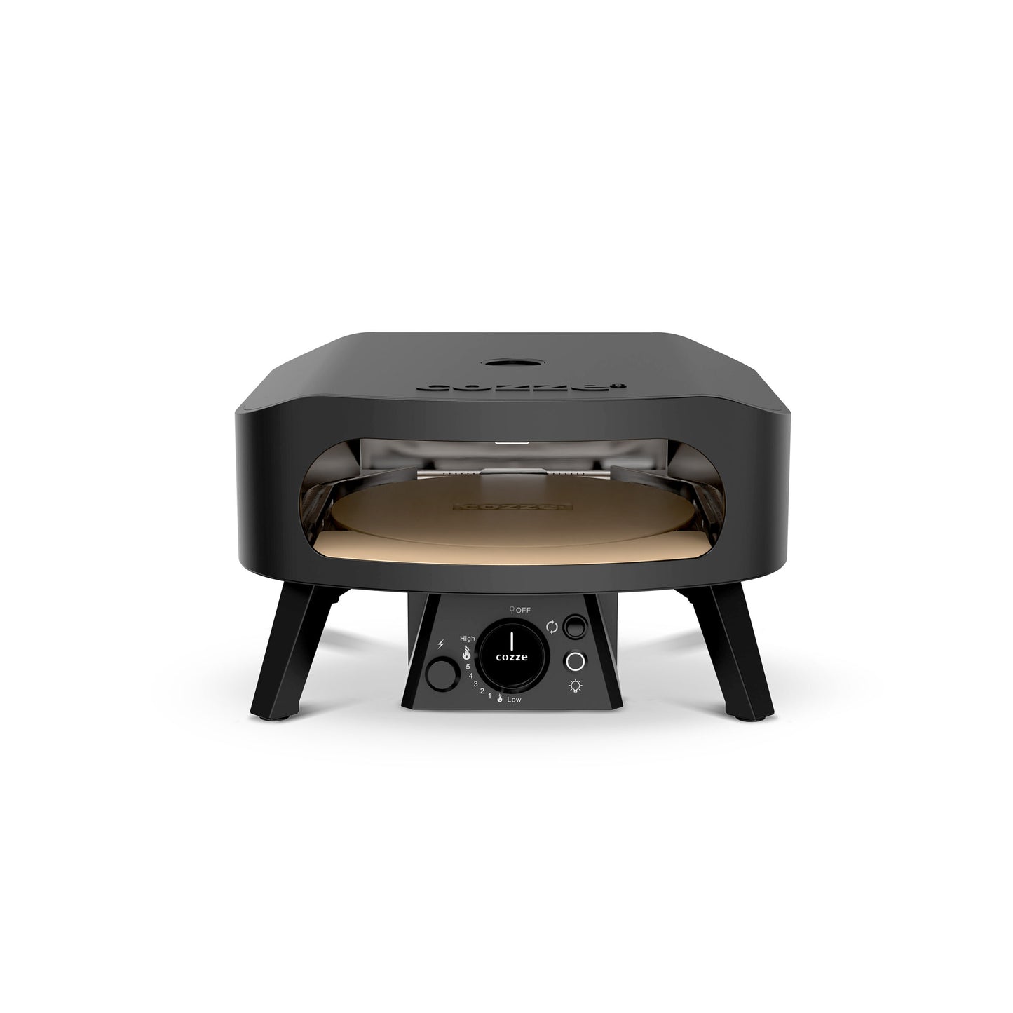 Cozze 13″ Rotate Gas Pizza oven Black Edition front view