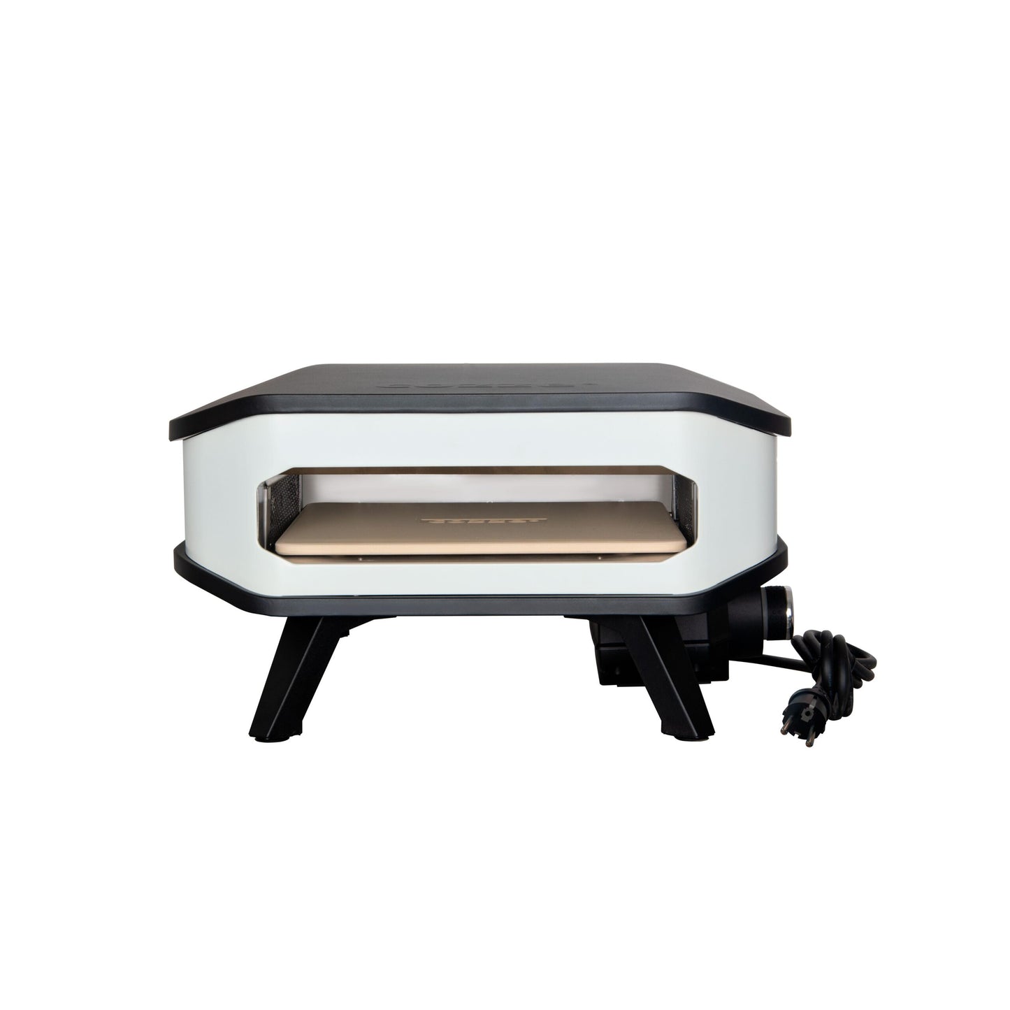 Cozze 13″ electric pizza oven with pizza stone open