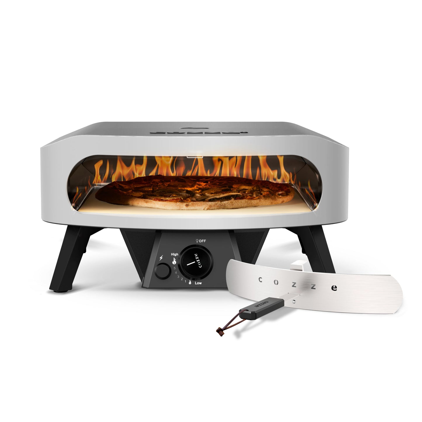 Cozze 17″ CLASSIC pizza oven, gas pizza and lid