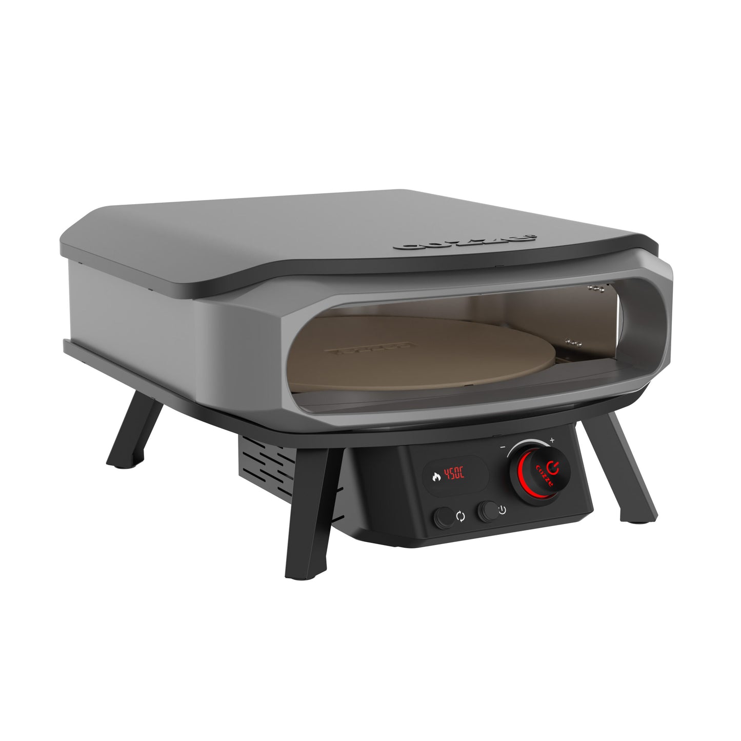 Cozze 17″ Electric Pizza oven PREMIM ROTATE, 230V angular