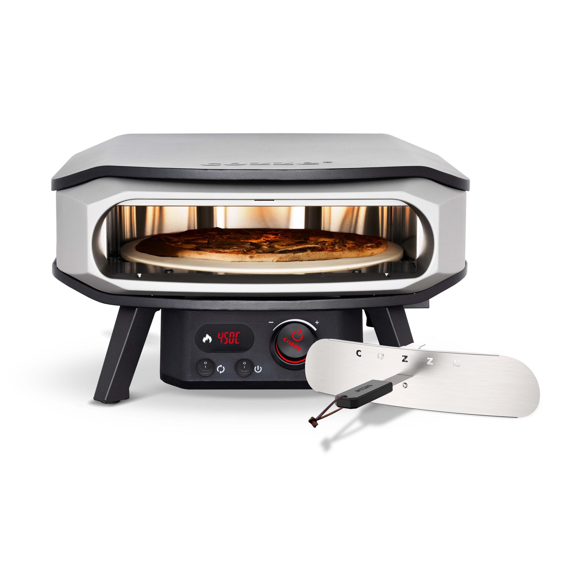 Cozze 17″ Electric Pizza oven PREMIM ROTATE, 230V pizza open