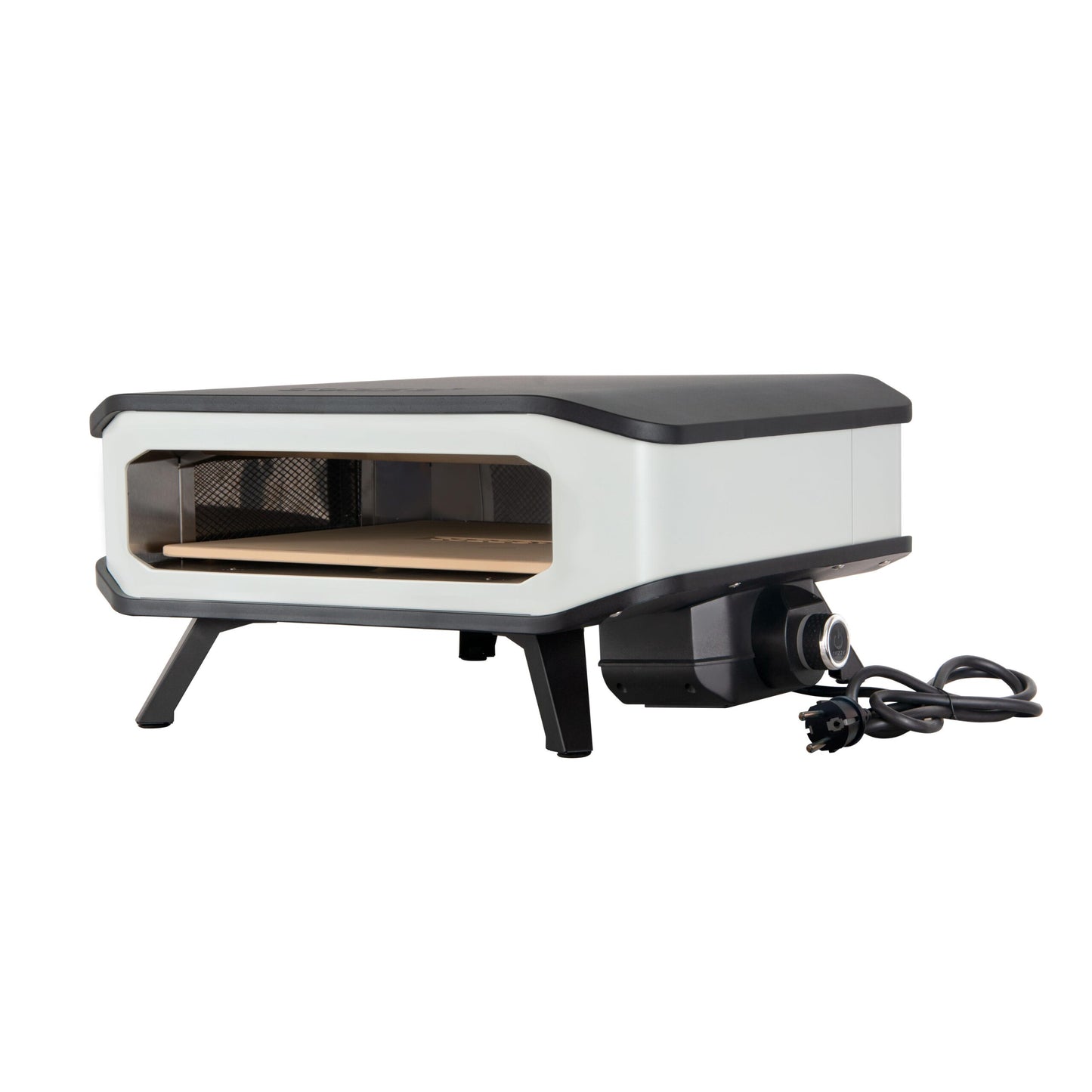 Cozze 17″ electric pizza oven with pizza stone side