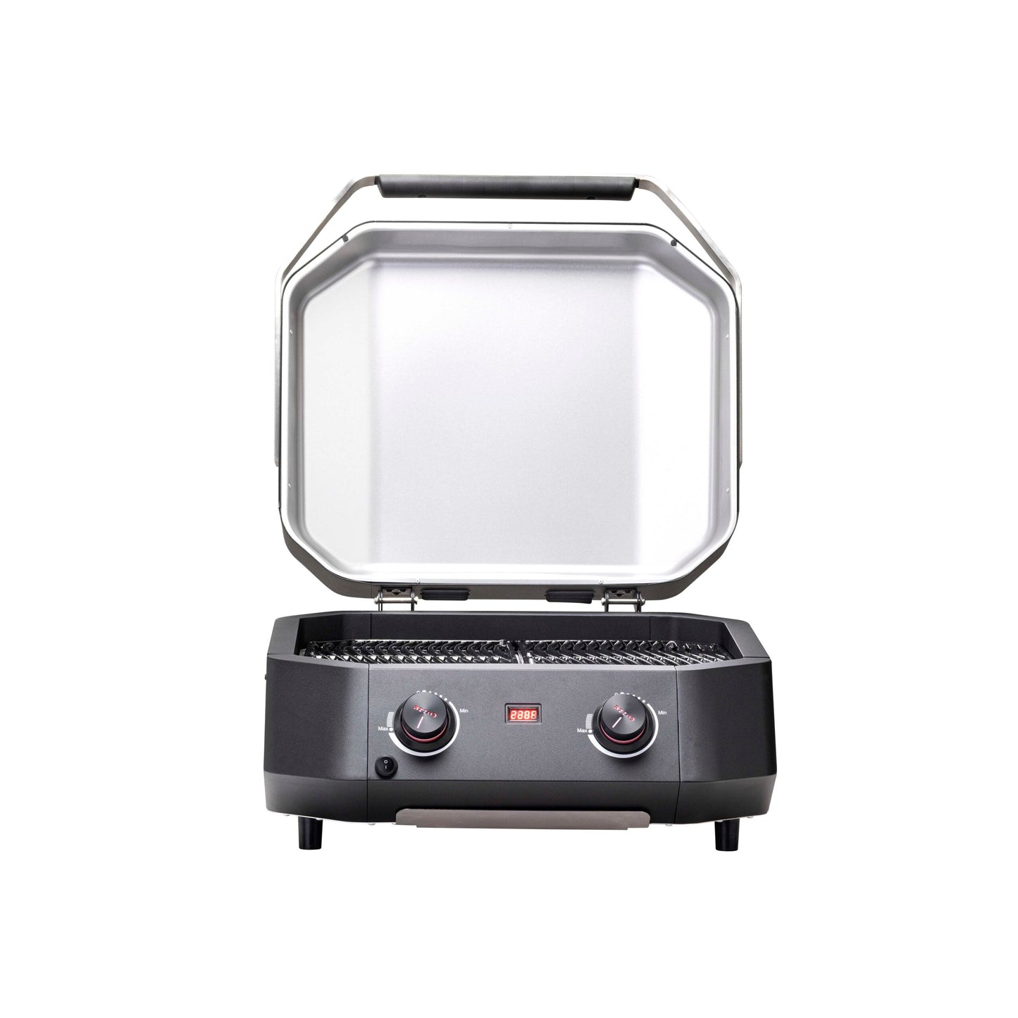 Cozze® E-500 electric grill with 2 zones open