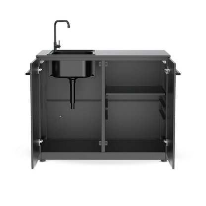 Cozze® Elements Outdoor Kitchen 110 – Sink Module with Worktop open