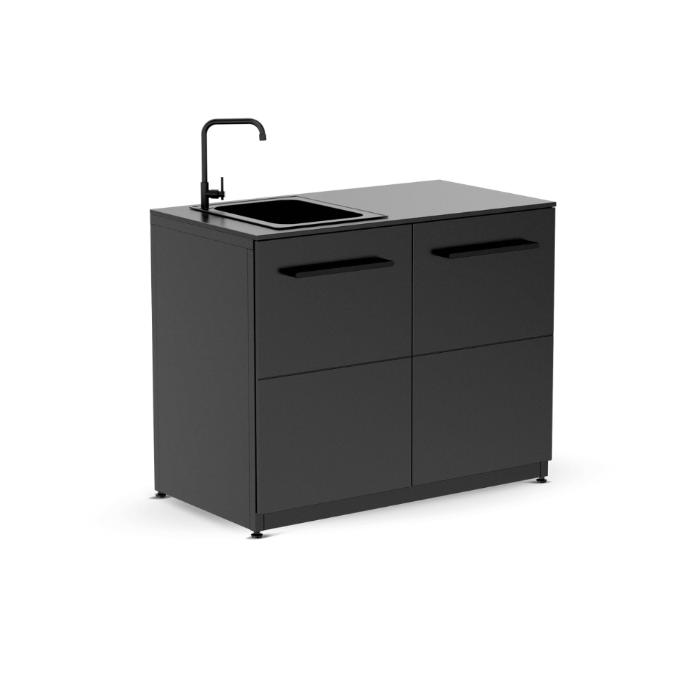 Cozze® Elements Outdoor Kitchen 110 – Sink Module with Worktop side