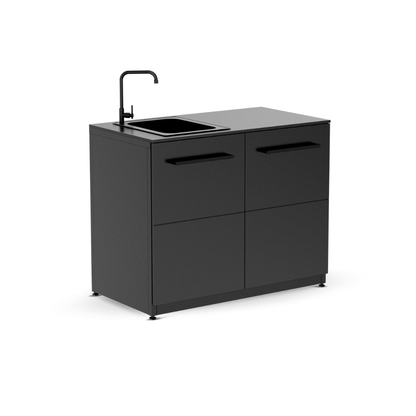 Cozze® Elements Outdoor Kitchen 110 – Sink Module with Worktop side