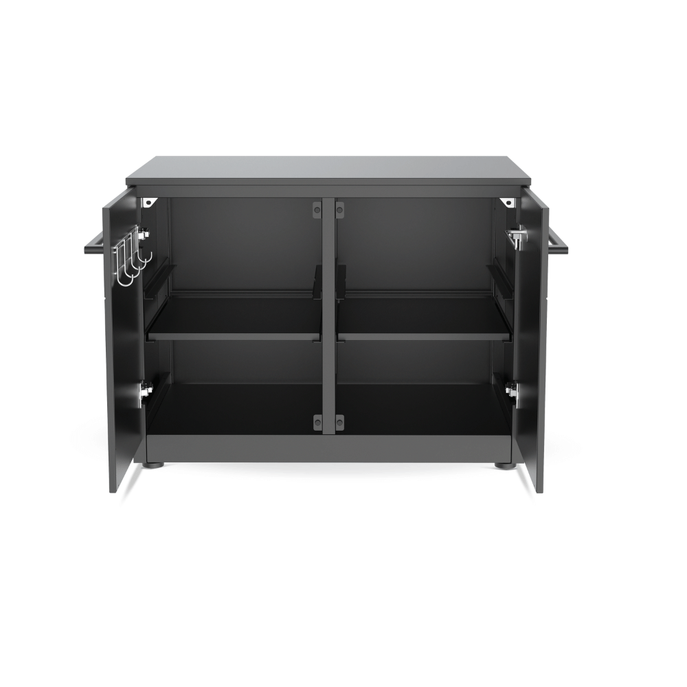  Cozze® Elements Outdoor Kitchen 90 – Low Grill Module with Steel Worktop open