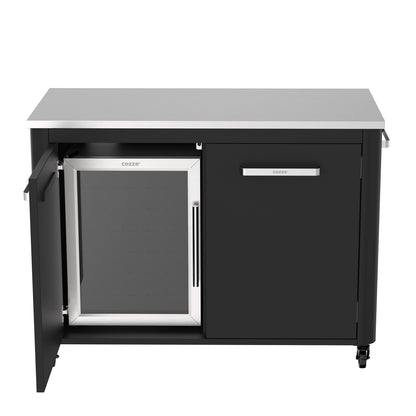 Cozze Fridge w/steel frame and glass front, 60 litres in shelf