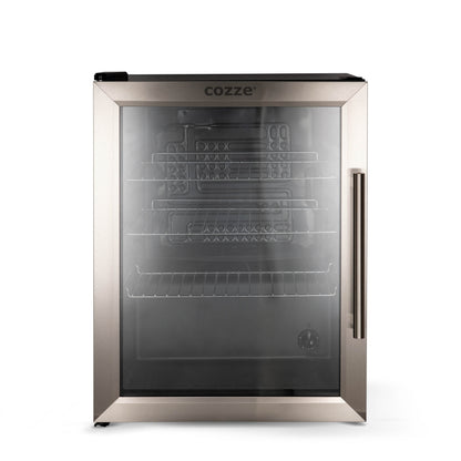 Cozze Fridge w/steel frame and glass front, 60 litres see
