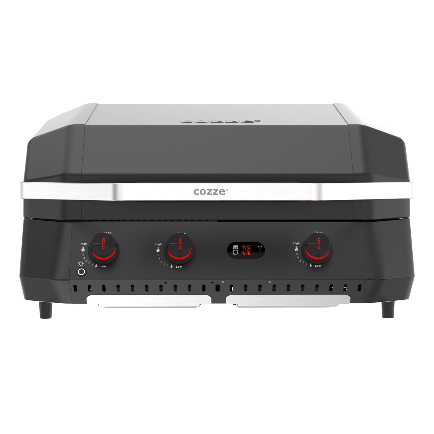 Cozze G-800 COMB0 Plancha-Grill, 3 Gas burners closed