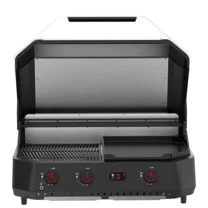 Cozze G-800 COMB0 Plancha-Grill, 3 Gas burners open front