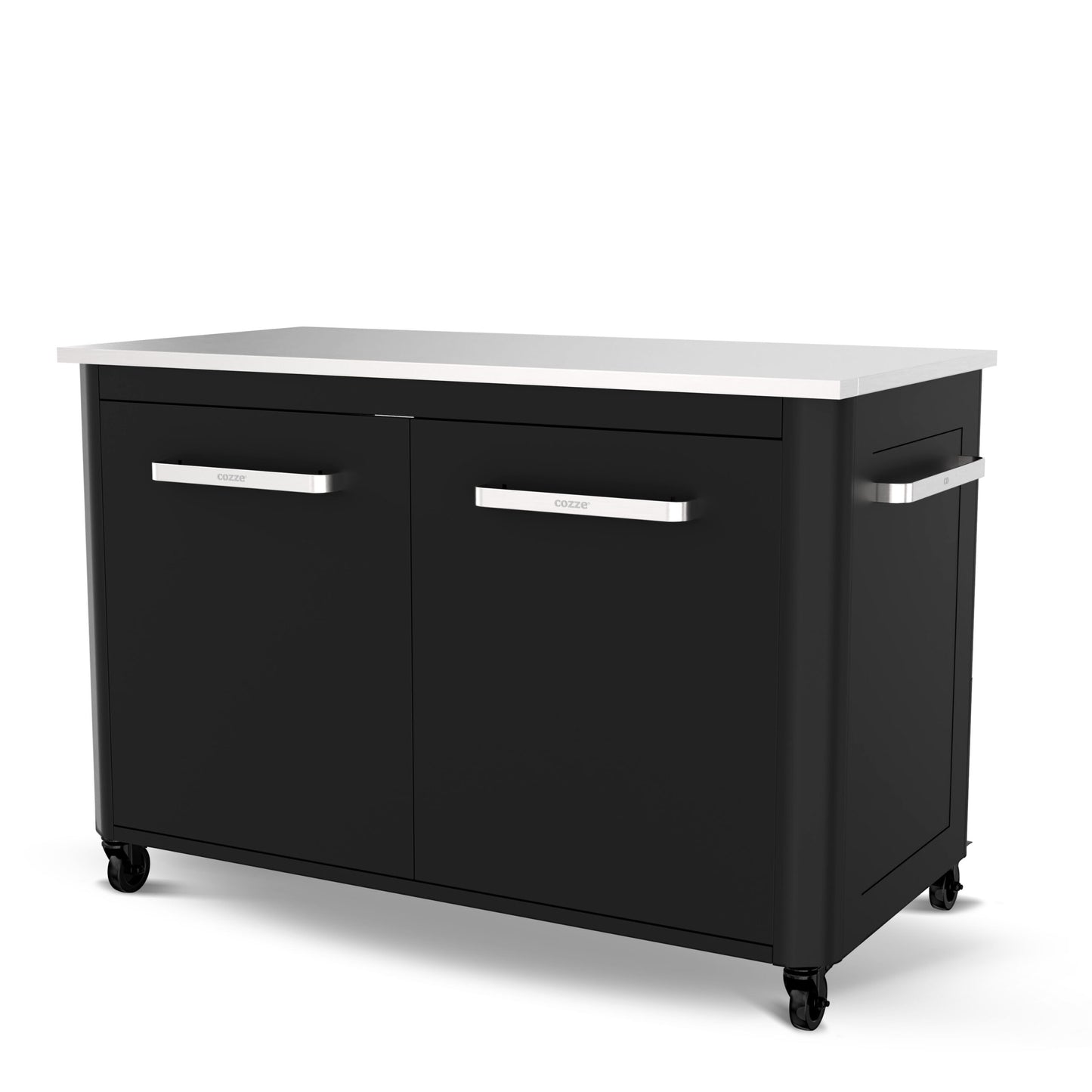 Cozze outdoor kitchen 120 with stainless steel table top angular